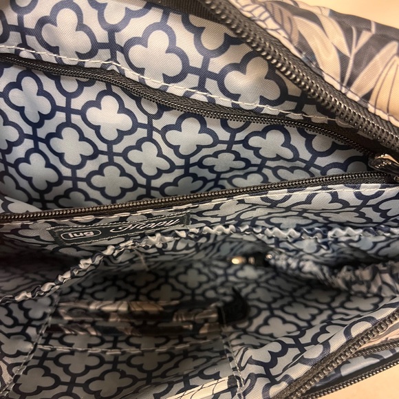 Lug Bag - Floral Black and White Hippy Crossbody Bag - Picture 9 of 10